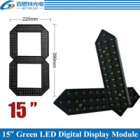 4pcs/lot 15" Green Color Outdoor 7 Seven Segment LED Digital Number Module for Gas Price LED Display module
