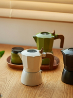 摩卡壺 咖啡壺 意式摩卡壺煮咖啡壺家用小型手沖壺套裝雙閥萃取濃縮咖啡器具『TS6586』