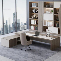 Minimalist Boss Single Desk Office Furniture Modern Computer Desks Office Manager Table Desk and Chair Set T