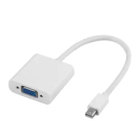1pcs Mini DisplayPort Display Port DP To VGA Adapter Cable for Apple for MacBook Air for iMac for Mac Mini Adapter Cable White