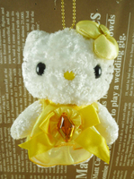 【震撼精品百貨】Hello Kitty 凱蒂貓~HELLO KITTY絨毛吊飾-誕生11月黃水晶