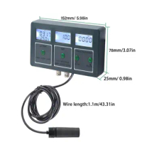Yieryi WiFi Tuya Smart PH ORP TDS EC SALT S. G TEMP CF Monitor Meter Online Aquarium Water Quality Tester Data Logger Controller