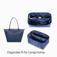 Nylon Insert Makeup Handbag Linner Organizer for Longchamp Womens Travel Storage Tote Shaper Inner Purse Cosmetic Toiletry Bags