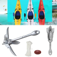0.7/1.5KG Grapnel Anchor with 65ft Marine Rope and Buoy Boat Anchor Kayak Anchor for Kayak Fishing Canoes Jet Ski SUP Board