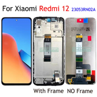 6.79 Inch Black For Xiaomi Redmi 12 23053RN02A LCD Display Touch Screen Digitizer Panel Assembly Replacement / With Frame