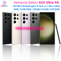 Samsung Galaxy S23 Ultra 5G S918U1 256GB/512GB/1TB Mobile Phone Snapdragon 8 Gen 2 Octa Core 6.8" 200MP&amp;12MP 8GB/12GB RAM eSim