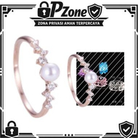 Cincin Pria Wanita Aksesoris Cincin Titanium Model Mutiara 32 KECIL