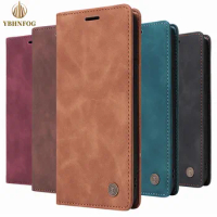 Leather Flip Case For Samsung Galaxy S8 S9 S10 S20 S21 FE S22 S23 S24 Plus Note 10 20 Ultra Holder Wallet Stand Phone Bags Cover