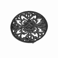 Round Cast Iron Trivet - Heat Resistant Perfect for Protecting Countertop from Hot Pots, Pans, and Dishes for Kitchen and Dining
