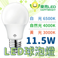 【HappyBright 樂亮】樂亮 11.5W 高效能廣角LED燈泡 10入組(LED燈泡)