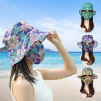 Fisherman Hat Mask Integrated Folding Sun Hat Sunscreen Mask Visor Cover Face Protection Outdoor Cycling Breathable UV Sun Cap