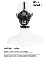 SUMBAT MULUT MOUTH GAG PLASTIK SILIKON SILICONE MASKER MULUT WAJAH TALI KULIT BONDAGE LUBANG JARING 