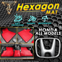 [ HONDA SEDAN ] Hexagon Rubber Mat For HONDA CITY, CIVIC, ACCORD, GN2, GN3, GN5, GM6, GM2, GD6, CIVI