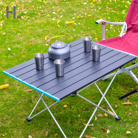 happylife โต๊ะแคมป์ปิ้ง โต๊ะพับกลางแจ้งแบบพกพา เดินป่าตั้งแคมป์บาร์บีคิว โต๊ะพับอลูมิเนียม โต๊ะพับอลูมิเนียม