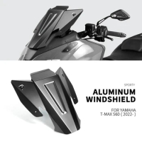 For YAMAHA TMAX T-MAX 560 TMAX560 T-MAX560 2022 2023 - TECH MAX Motorcycle Windshield Windscreen Aluminum Wind Shield Deflectore