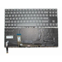 New US Layout RGB Backlit Keyboard with Gey Keys for Laptop HP OMEN 15-EN TPN-Q238 Backlight Keyboard