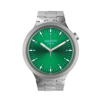 Swatch 金屬 BIG BOLD IRONY 系列手錶 FOREST FACE 金屬鍊帶 英倫綠 (47mm) 男錶 女錶 手錶 瑞士錶 金屬錶