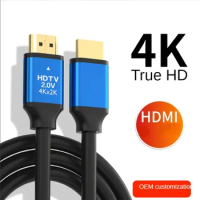 2K4K FULL HD Cable 2.0 Version Aluminium Alloy HD Video Connection Cable HDMI-compatible Male To Male for Monitor,TV, Projector