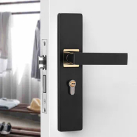 Household Aluminum Alloy Security Door Lock Bedroom Mute Door Locks Indoor Universal Deadbolt Lockset Hardware Fittings