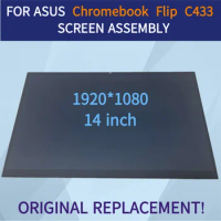 FOR ASUS CHROMEBOOK FLIP C433 C433TA FHD LCD DISPLAY ASSEMBLY SCREEN TOUCH SCREEN 1920*1080 FOR LAPTOP