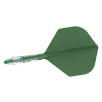 CUESOUL ROST T19 Carbon Integrated Dart Shaft and Flight Standard Shape-Dark Green Flights with Green Shafts