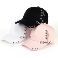 Topi Anting Rantai Korea Trend 2025 Hat Pria Dan Wanita Korea Style Oppa-Oppa Kekinian Topi Bisbol