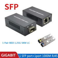 Mini media converter 1 port fiber 1 rj45 Fiber switch 1G1E gigabit optical fiber ethernet switch for ip camera PCBA board