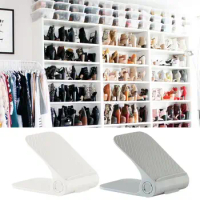 Adjustable Shoe Rack Shoe Slots Space Saver Wardrobe Double Layer Shoe Bracket Shoe Organization Supplies Shelf For Living Room