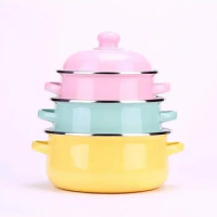 Enamel Pot Instant Noodle Pot Cookware Set Hot Pot Aluminum Bowls Kitchen Cooking Big Cooking