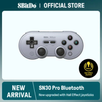 8BitDo SN30 Pro Wireless Bluetooth Gamepad with Hall Effect for Nintendo Switch, PC, Windows 10, 11, Steam Deck, Android, macOS
