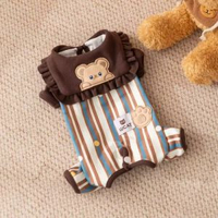 25新款秋冬海軍花邊領四腳包肚衣冷氣機服小型犬狗狗衣服貓衣服