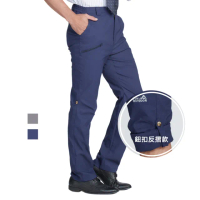 【戶外趣】男薄款耐磨多口袋防潑水彈性防曬反折長褲(HPM012 兩色)