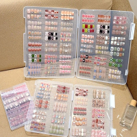 Large Capacity Wearable Nail Tips Storage Box Color Card Transparent Storage Box Suitable for Displa