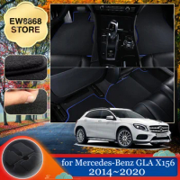 Car Floor Mat for Mercedes-Benz GLA X156 200 180 220 2014~2020 Foot Cover Carpet Parts Compartment Pad Rug Custom Accessories