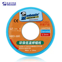 40g MECHANIC Rosin Core Solder Wire Lead-Free 210℃ Melting Point Sn 42% Bi 58% Solder Wire Welding Flux 1.0-3.0% Iron Cable Reel