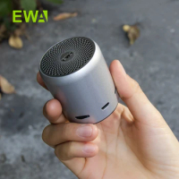 EWA Mini Bluetooth Speaker True Wireless Stereo TWS Enhance Bass Radiator Bluetooth 5.0 A107s Metal Covering Portable Speakers