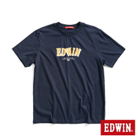 EDWIN 積木LOGO短袖T恤-男款 丈青色 #503生日慶