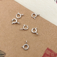 925純銀項鏈扣彈簧扣diy珍珠手鏈配件接頭連接扣搭扣手工材料銀飾
