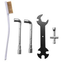 Bahagian Pencetak 3D, Pek 5, Termasuk Sepana, Soket Phillips Mini, Berus Muncung, Sepana L 6mm dan 7