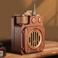 復古音響 藍牙收音機新款2023藍牙音響 個性創意便攜戶外一體音箱