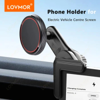 Magnetic Phone Holder For Car Display Screen Side 360 Degree Rotation Car Mount for iPhone 12 13 14 15 Pro Max Tesla Accessories