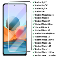 Tempered Glass For Xiaomi Redmi Note 11 10 8 9 Pro 10S 9S 7 9T 10T 8T Screen Protector For Redmi 9 9T 10 9A 9C 8A Glass