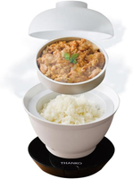 新款 日本公司貨 THANKO DNBRRCSWH 2段式 丼飯 炊飯器 15分 超高速炊飯 蒸鍋 單人 飯鍋 炊飯機