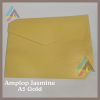 AMPLOP A5 vintage KERTAS COKLAT KRAFT KLASIK RUSTIC RETRO JASMINE CREAM - WHITE & GOLD, UNDANGAN uku