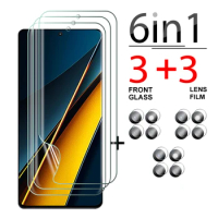 6in1 Anti-Scratch Clear hydrogel film For Xiaomi Poco X6 Pro pocophone X6pro X 6pro 6.67 inches Camera Lens Protective Glass