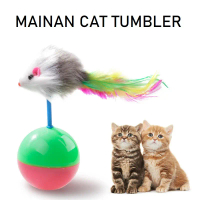 Mainan Kucing Bola Plastik Tikus Goyang Mainan Hewan Peliharaan Kucing Anjing Rattle Pet Toys Dog Ca