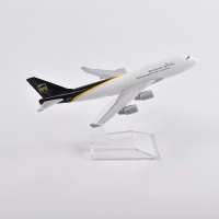 โมเดลเครื่องบินโลหะผสมขนาด 16 ซม. UPS B747 Airlines Boeing 747 Airways ของเล่นเด็กตกแต่งเครื่องบิน