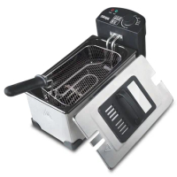 3L Electric Deep Fryer Household Multi-Function Deep Fryer French Fries Fryer 2200W Stainless Steel 