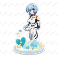 2024 Anime NEON GENESIS EVANGELION EVA Asuka Ayanami Rei Love gesture Figure Acrylic Standing Plates Model Toys ornaments Gifts
