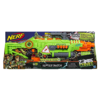 Nerf Zombie Revoltinator Strike Toy Blaster with Motorized Lights Sounds and 18 Official Nerf Darts 